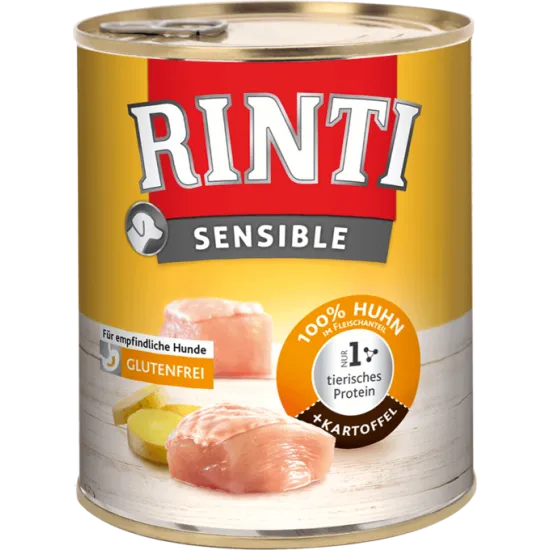 Rinti Sensible - Консервирана храна за кучета с алергии, с пилешко и картофи 800 гр