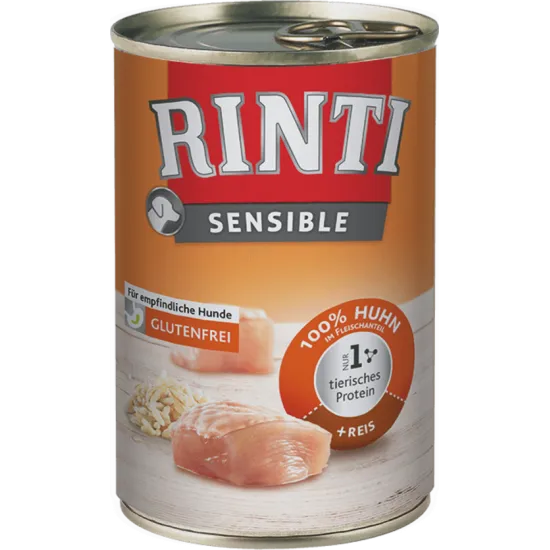 Rinti Sensible - Консервирана храна за кучета с алергии, с пилешко и ориз 400 гр